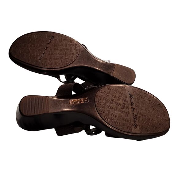 NEW Black Stretch Patent Gladiator 2" Heels – Open Toe Slip-On Sandals, Size 8 - Picture 6 of 6